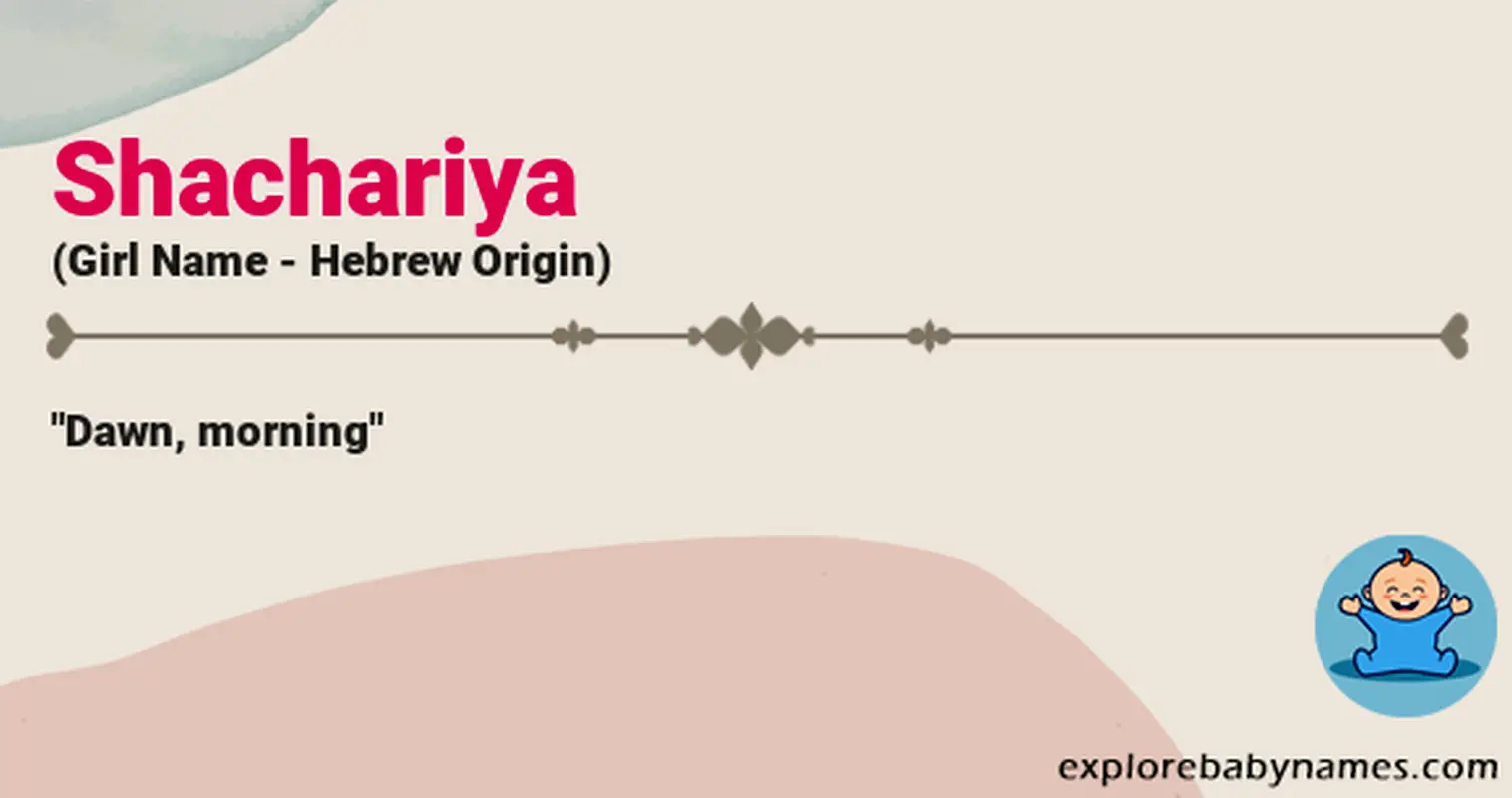 Meaning of Shachariya