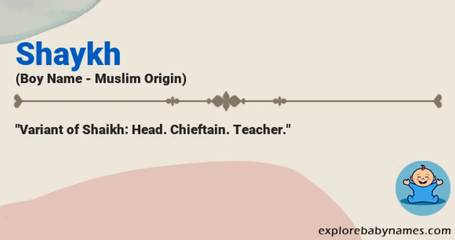 Meaning of Shaykh