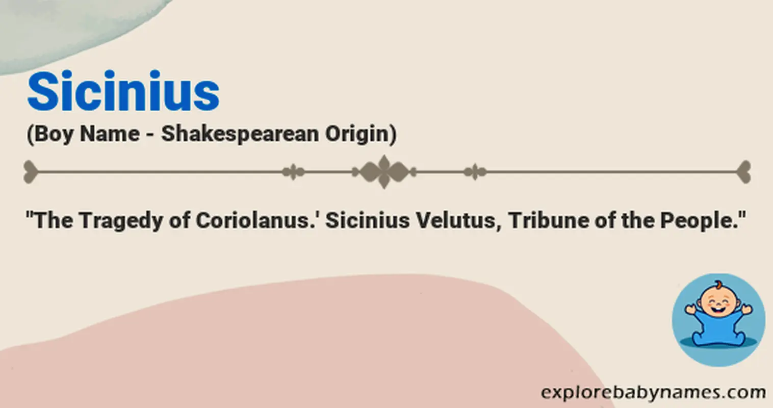 Meaning of Sicinius
