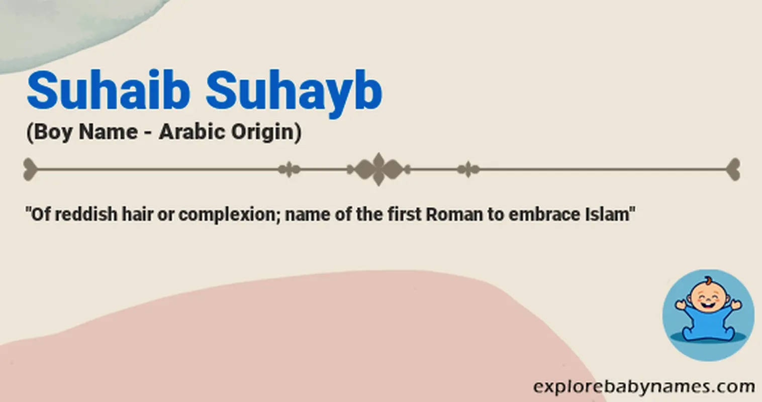 Meaning of Suhaib Suhayb