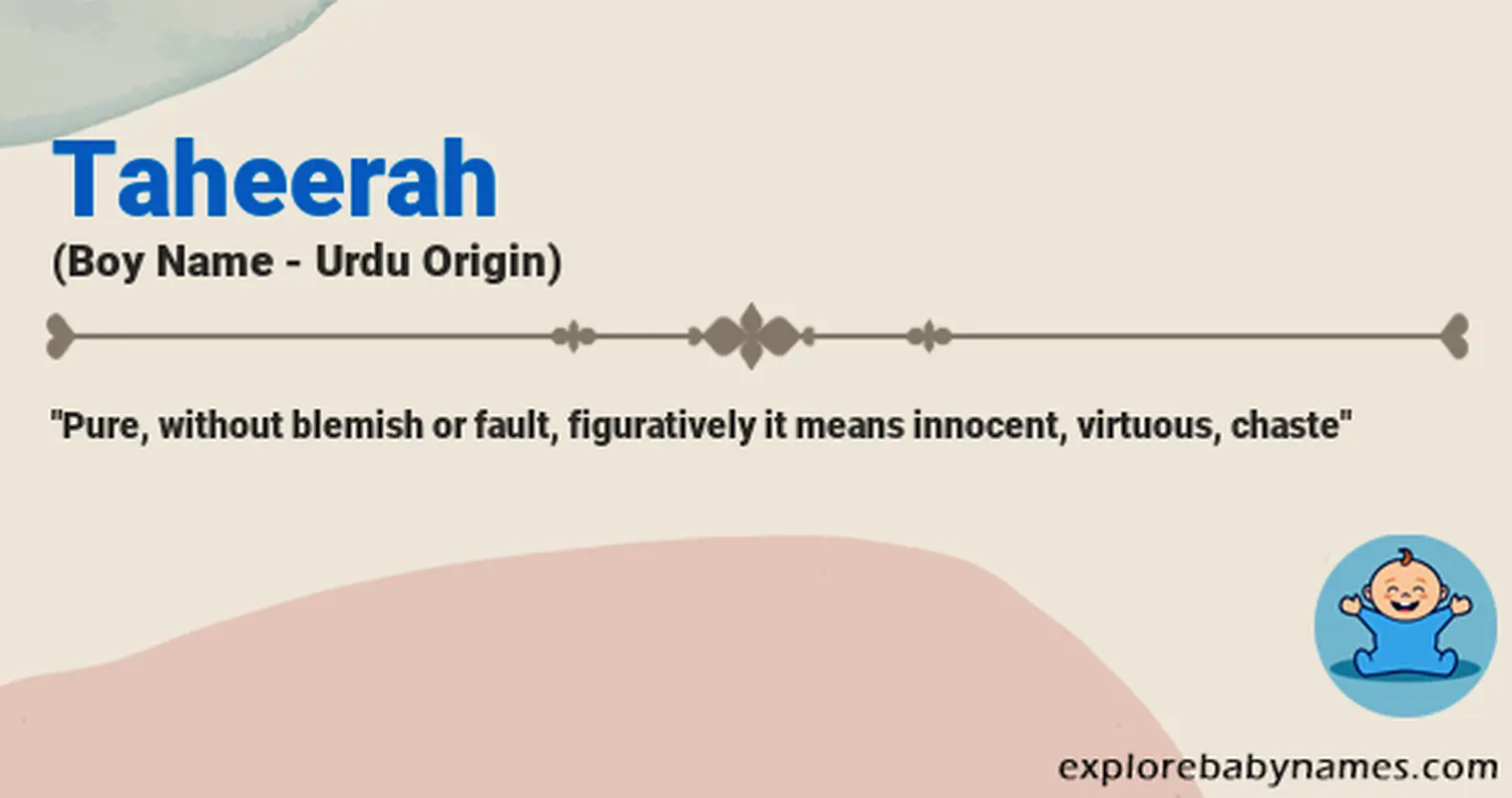 Meaning of Taheerah