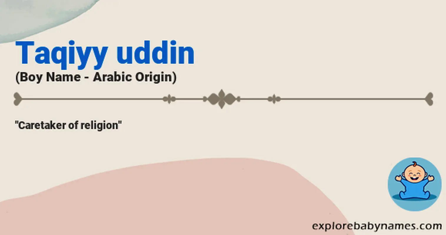 Meaning of Taqiyy uddin
