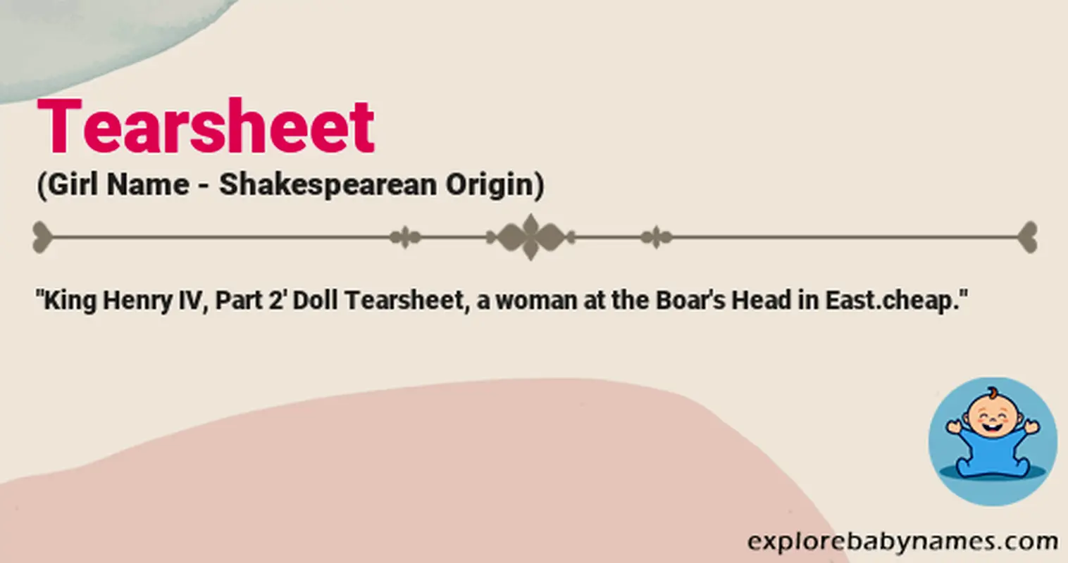 Meaning of Tearsheet