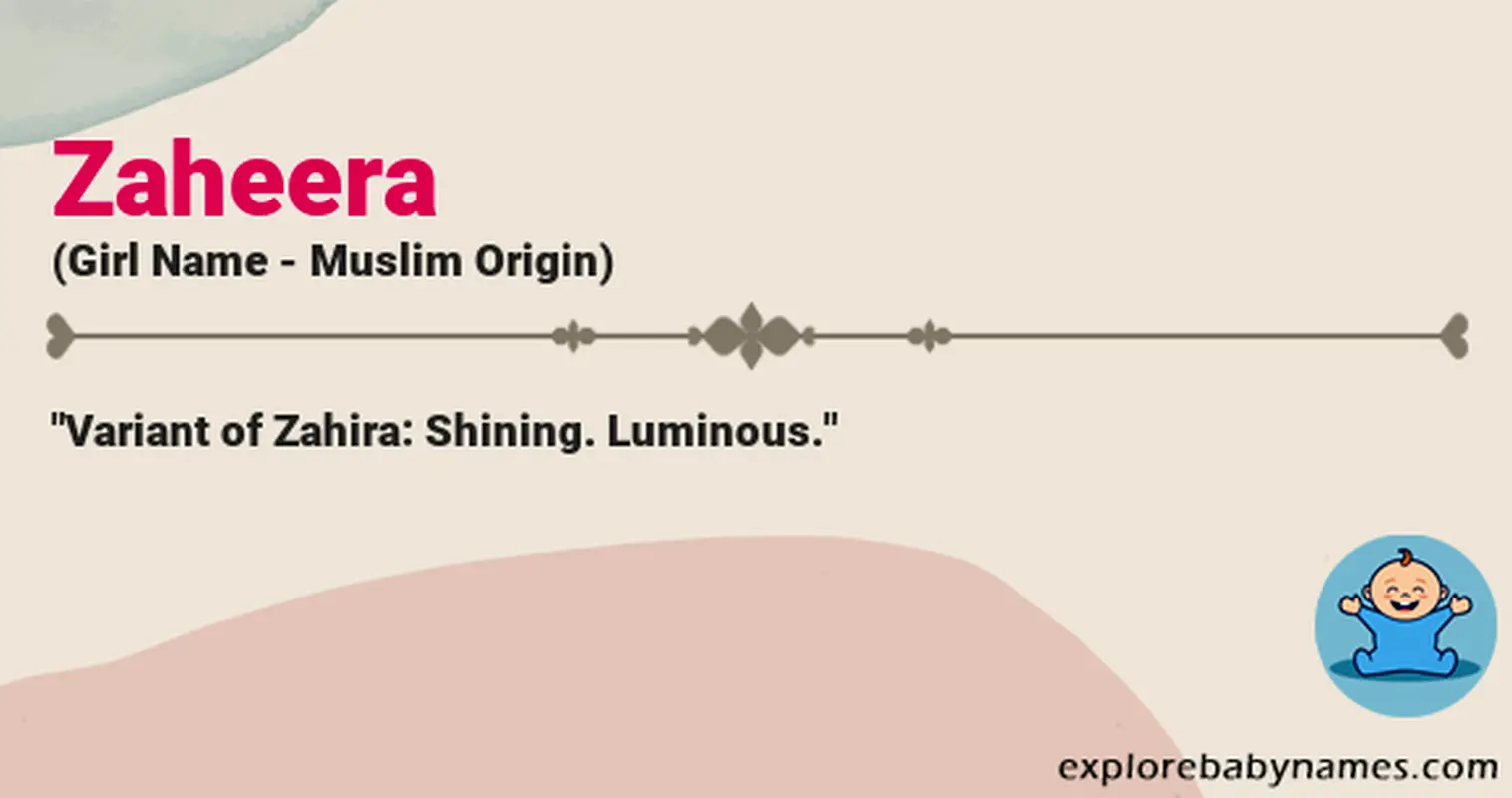 Meaning of Zaheera