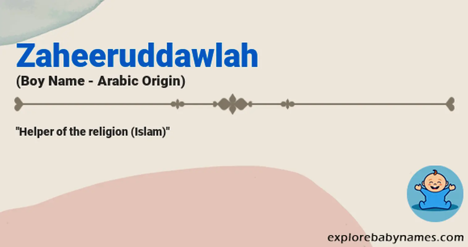 Meaning of Zaheeruddawlah