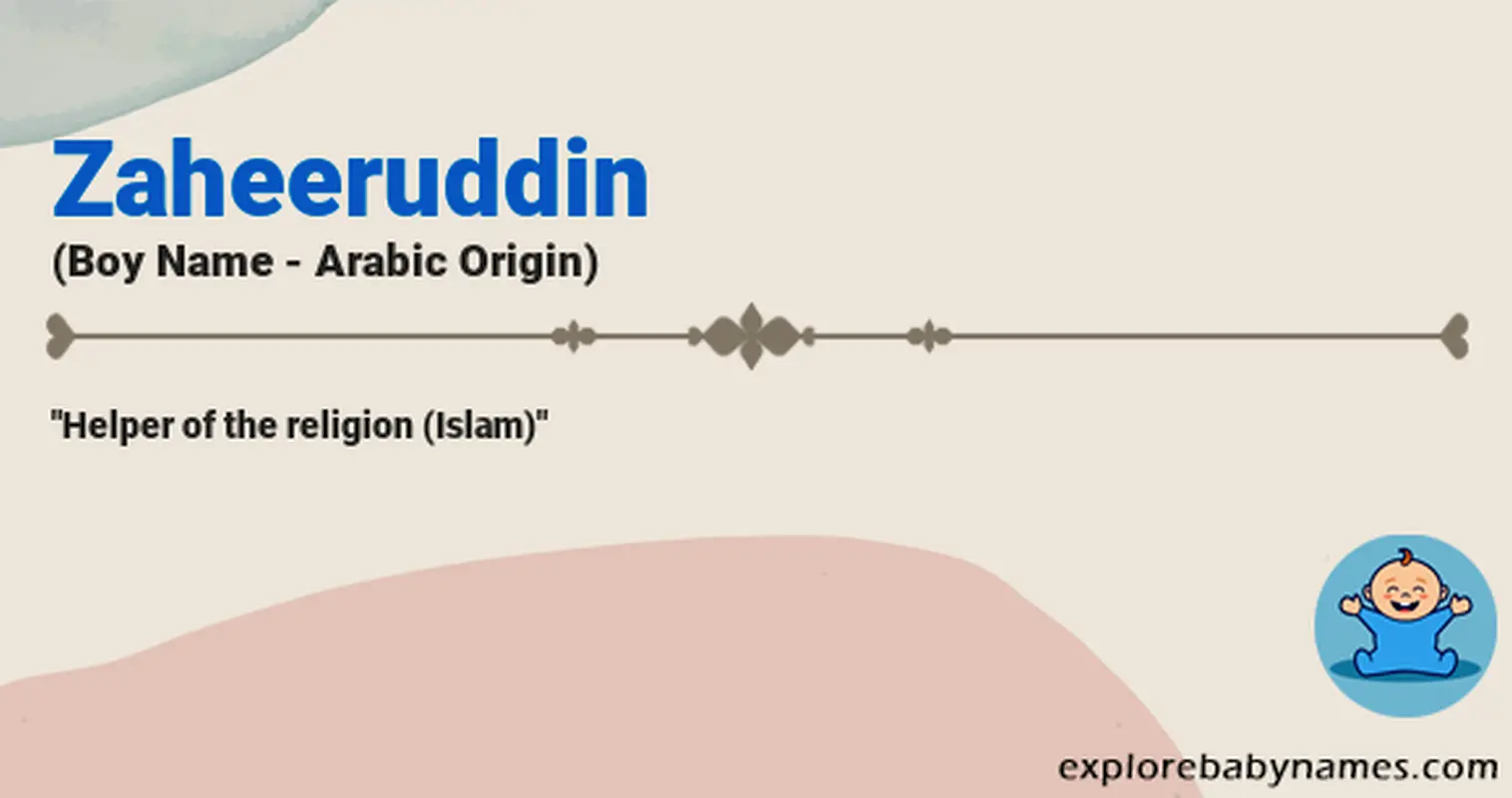 Meaning of Zaheeruddin
