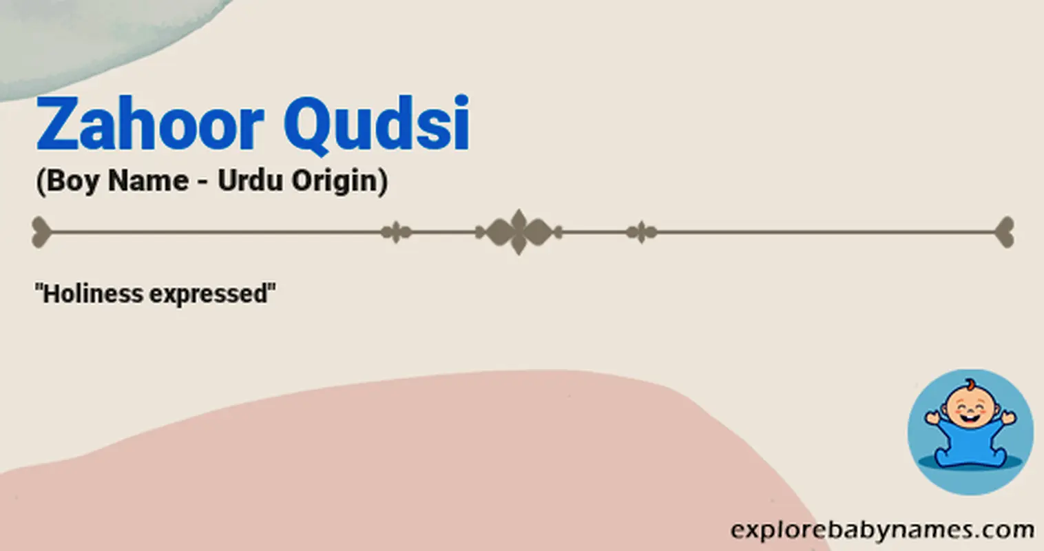 Meaning of Zahoor Qudsi