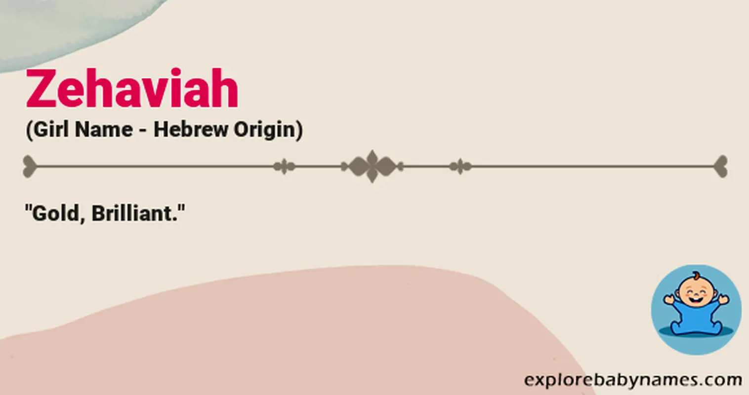 Meaning of Zehaviah