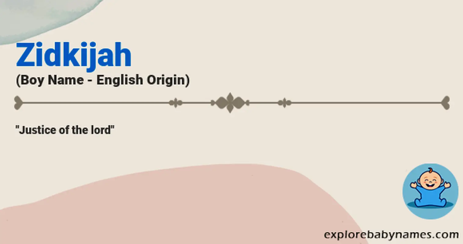 Meaning of Zidkijah